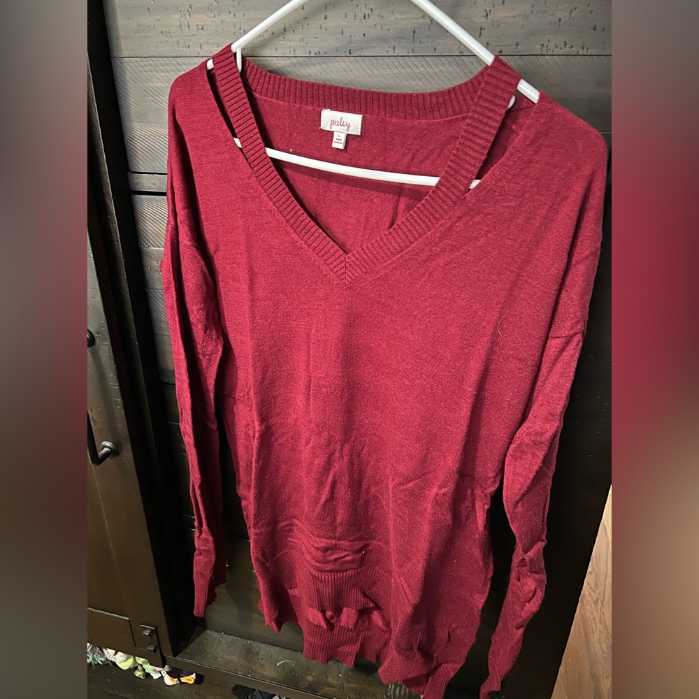 Large red sweater